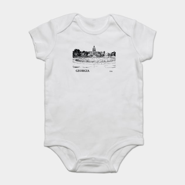 Georgia State USA Baby Bodysuit by Lakeric